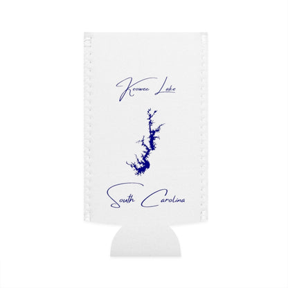 South  Carolina  Keowee  Lake  Slim  Can  Koozie  front  position  view  from  flat-front  white.webp