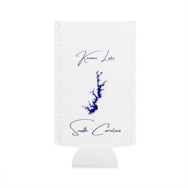South  Carolina  Keowee  Lake  Slim  Can  Koozie  front  position  view  from  flat-front  white.webp