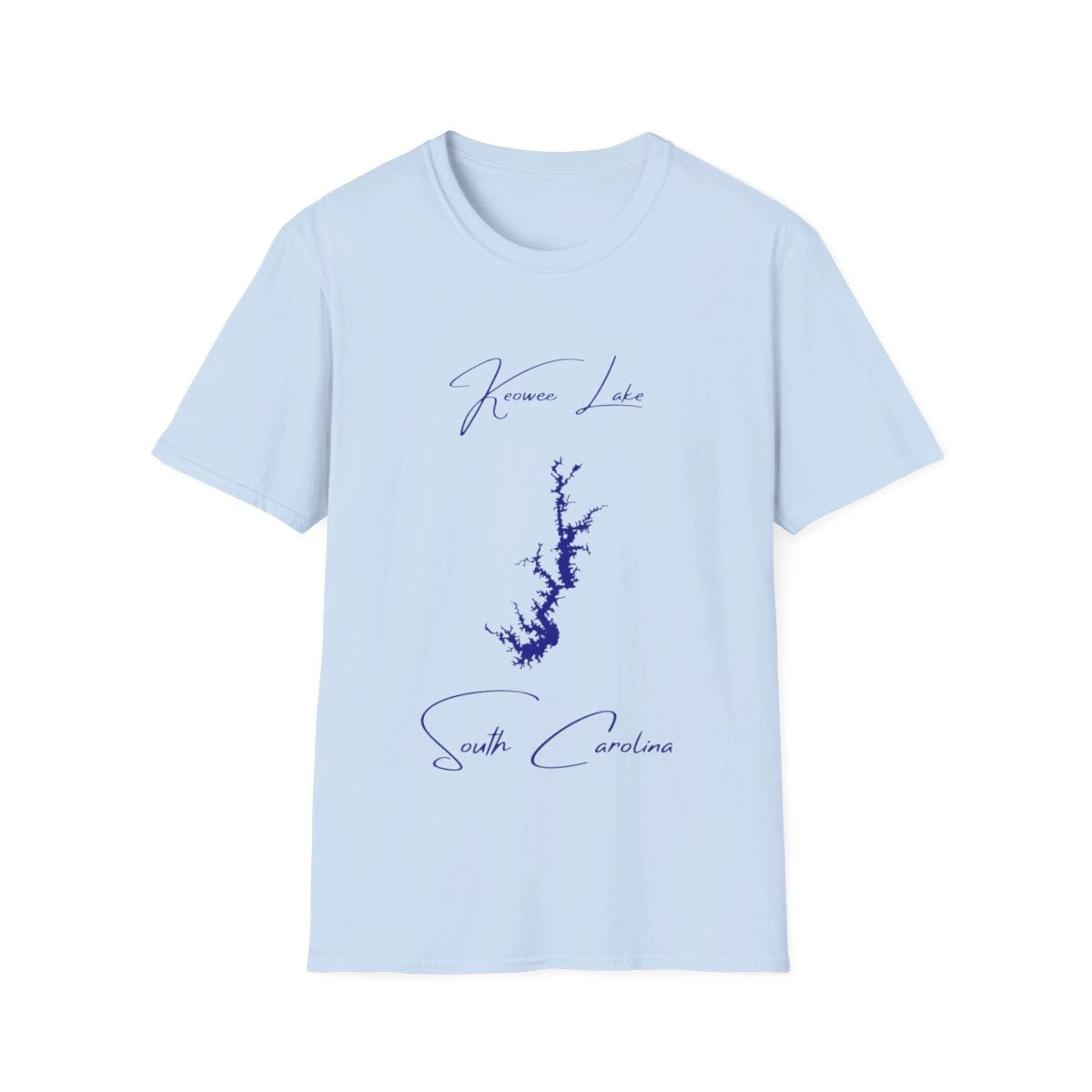 South  Carolina  Keowee  Lake  T-shirt  front  position  view  from  front  light  blue.webp
