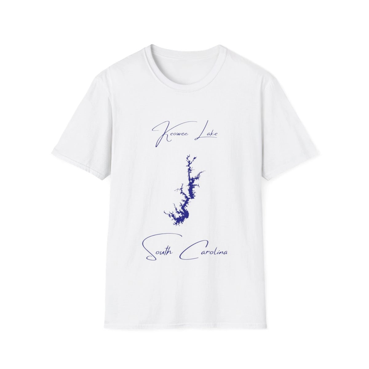 South  Carolina  Keowee  Lake  T-shirt  front  position  view  from  front  white.webp