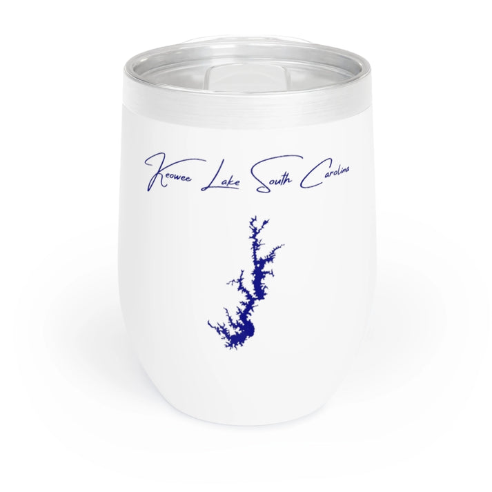 South  Carolina  Keowee  Lake  Wine  Tumbler  front  position  view  from  front  white.webp