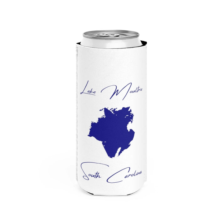 South  Carolina  Lake  Moultrie  Slim  Can  Koozie  front  position  view  from  front  white.webp
