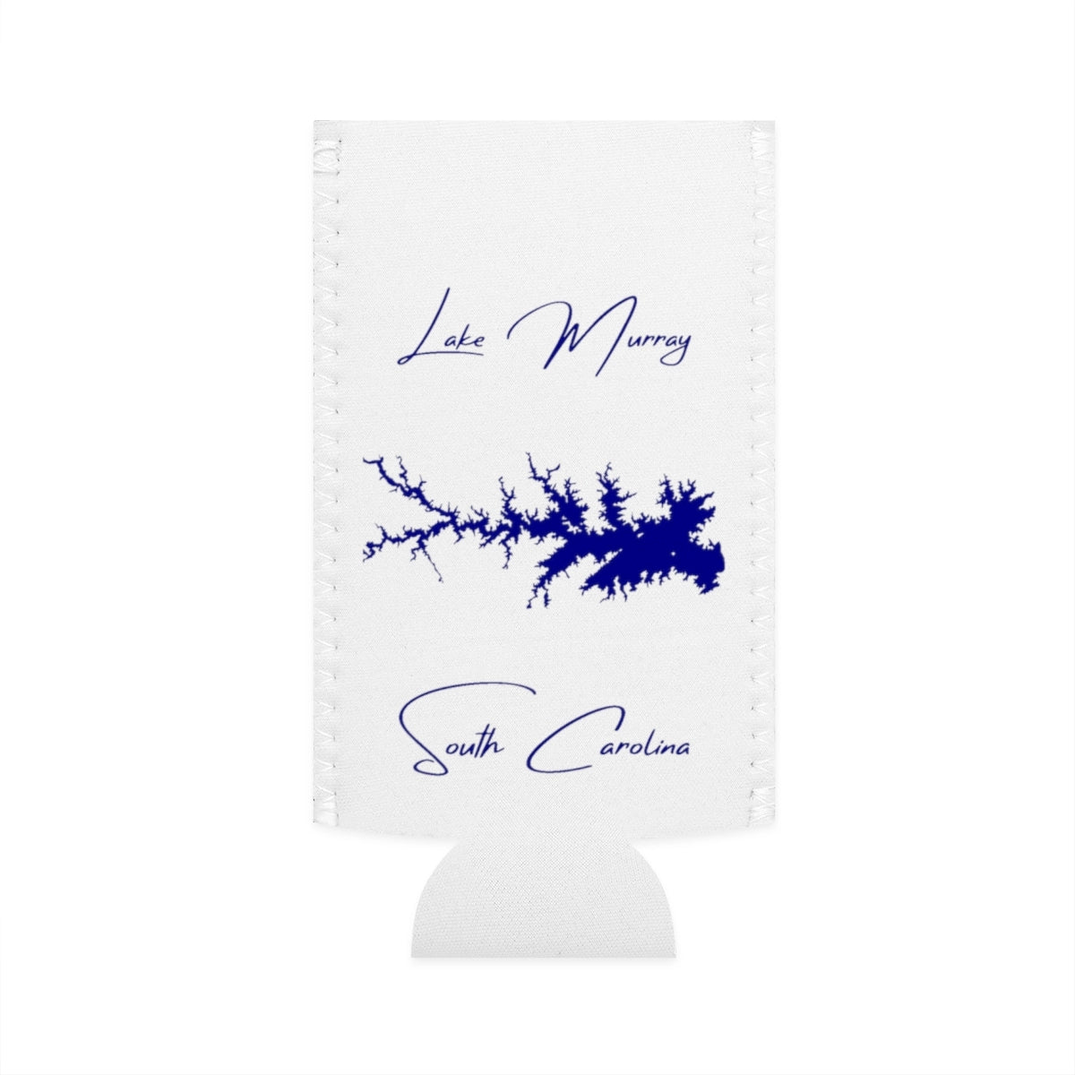 South  Carolina  Lake  Murray  Slim  Can  Koozie  front  position  view  from  flat-front  white.webp