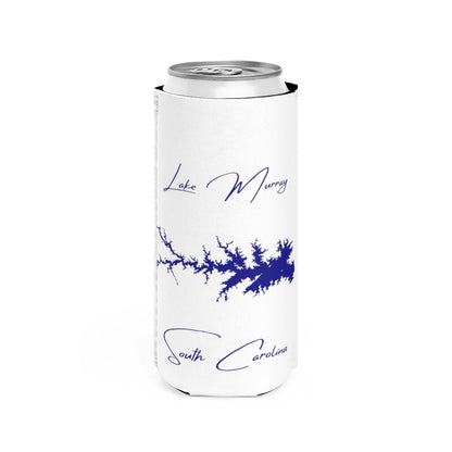 South  Carolina  Lake  Murray  Slim  Can  Koozie  front  position  view  from  front  white.webp