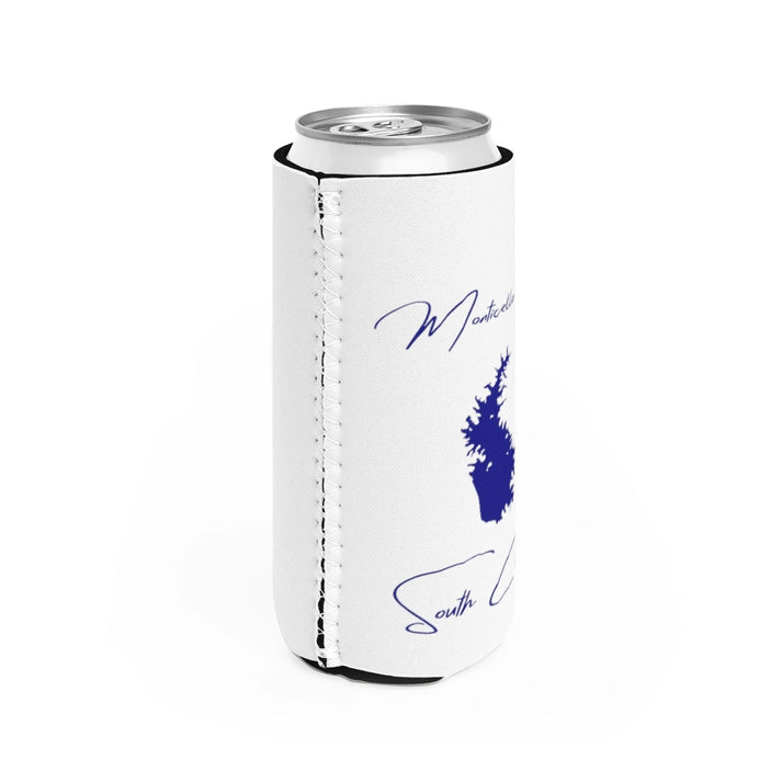 South  Carolina  Monticello  Lake  Slim  Can  Koozie  all  position  view  from  right  white.webp