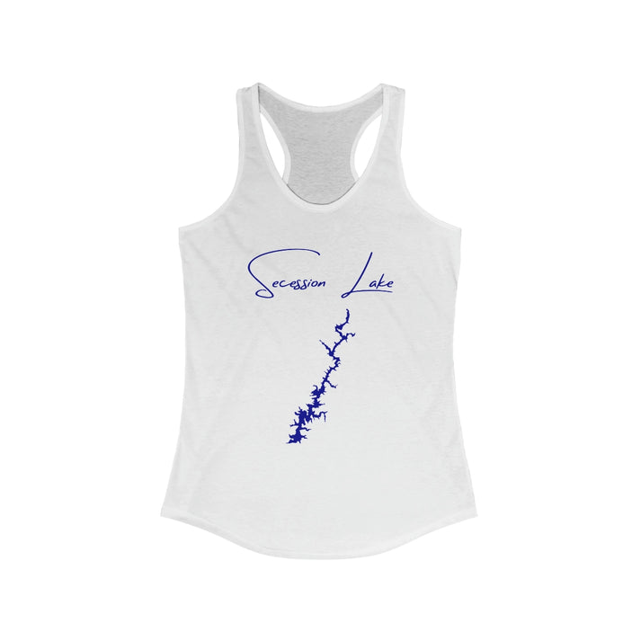 South  Carolina  Secession  Lake  Racerback-Tank  front  position  view  from  front  solid  white.webp