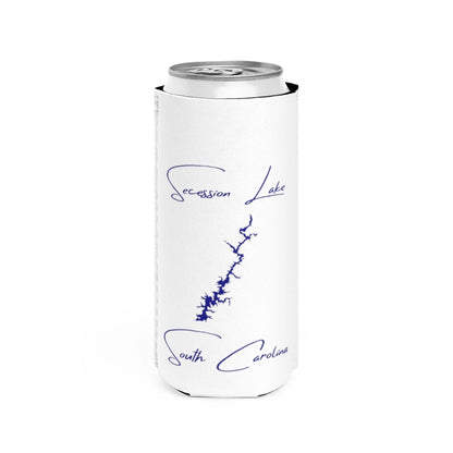 South  Carolina  Secession  Lake  Slim  Can  Koozie  front  position  view  from  front  white.webp