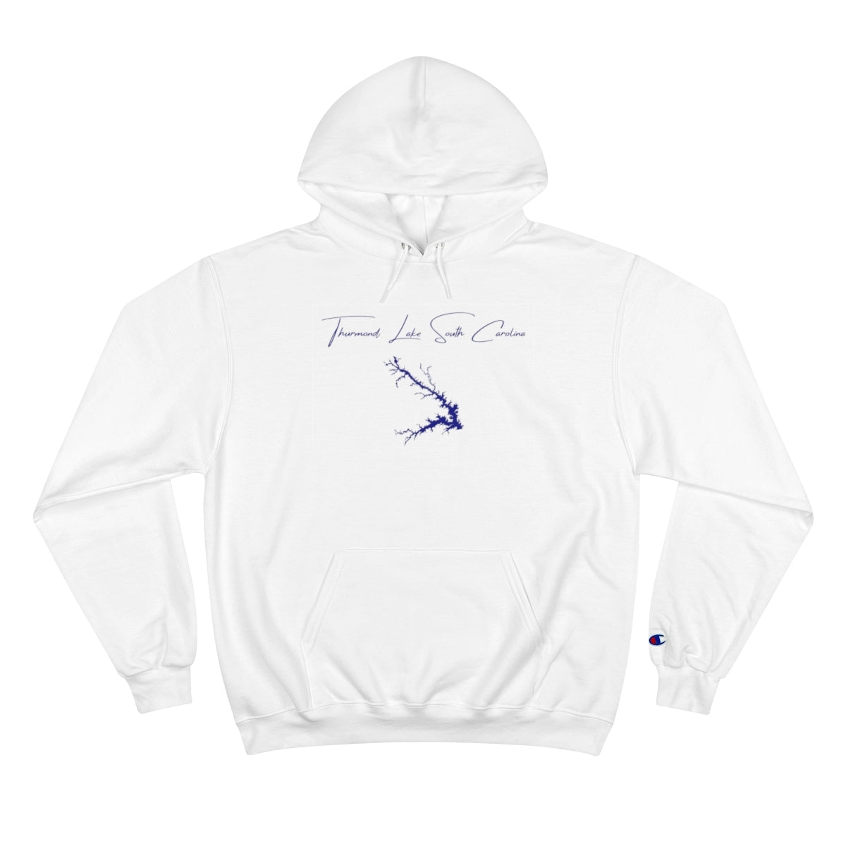 South  Carolina  Thurmond  Lake  Hoodie  front  position  view  from  front  white.webp