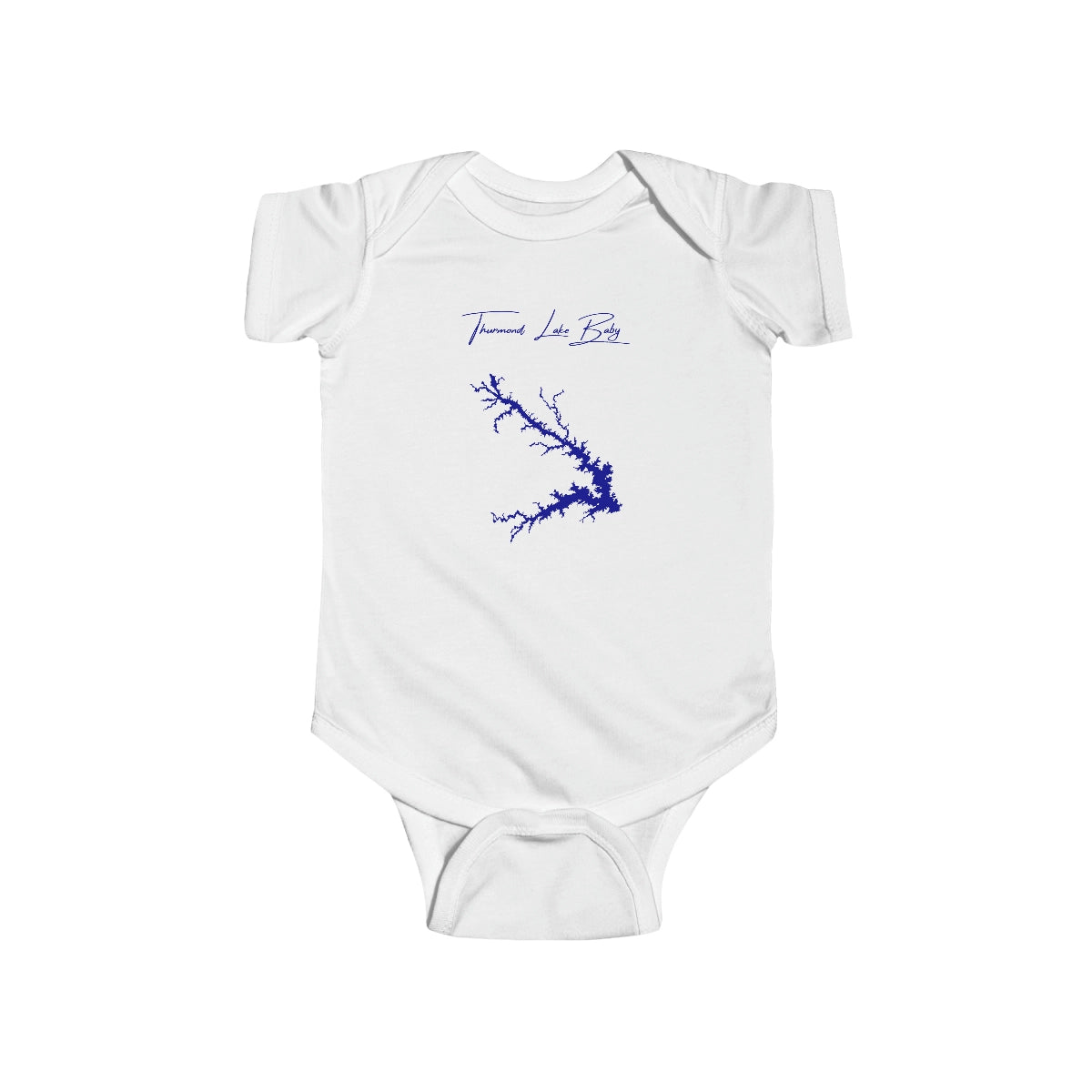 South  Carolina  Thurmond  Lake  Onesie  front  position  view  from  front  white.webp