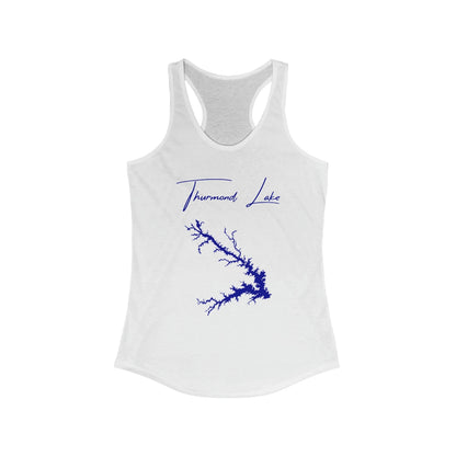 South  Carolina  Thurmond  Lake  Racerback-Tank  front  position  view  from  front  solid  white.webp