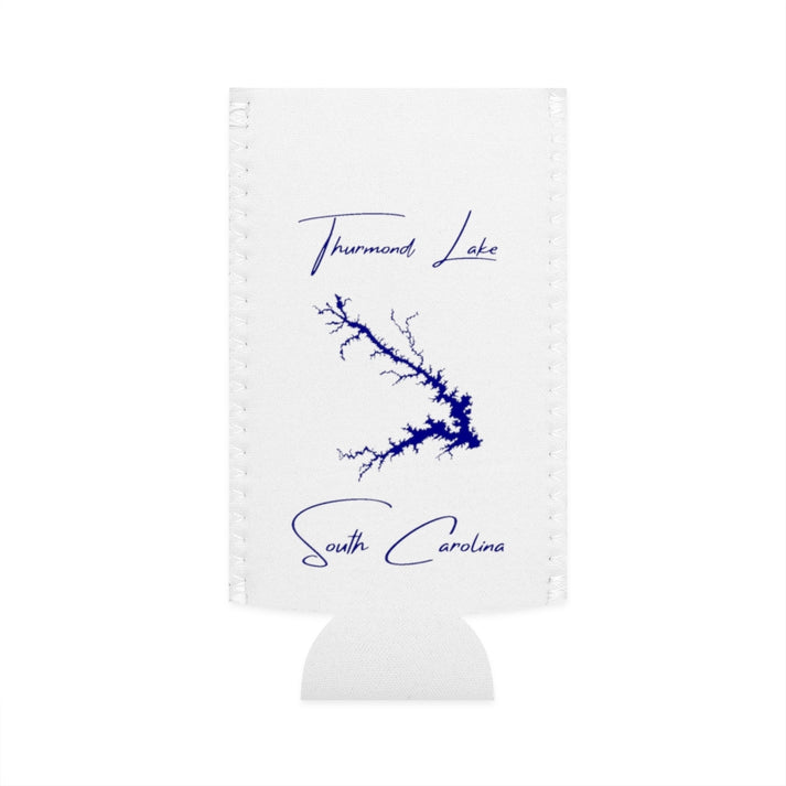 South  Carolina  Thurmond  Lake  Slim  Can  Koozie  front  position  view  from  flat-front  white.webp