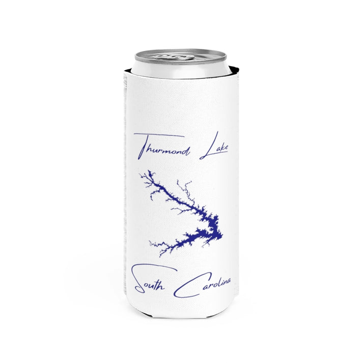South  Carolina  Thurmond  Lake  Slim  Can  Koozie  front  position  view  from  front  white.webp