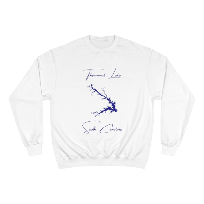 South  Carolina  Thurmond  Lake  Sweatshirt  front  position  view  from  front  white.webp