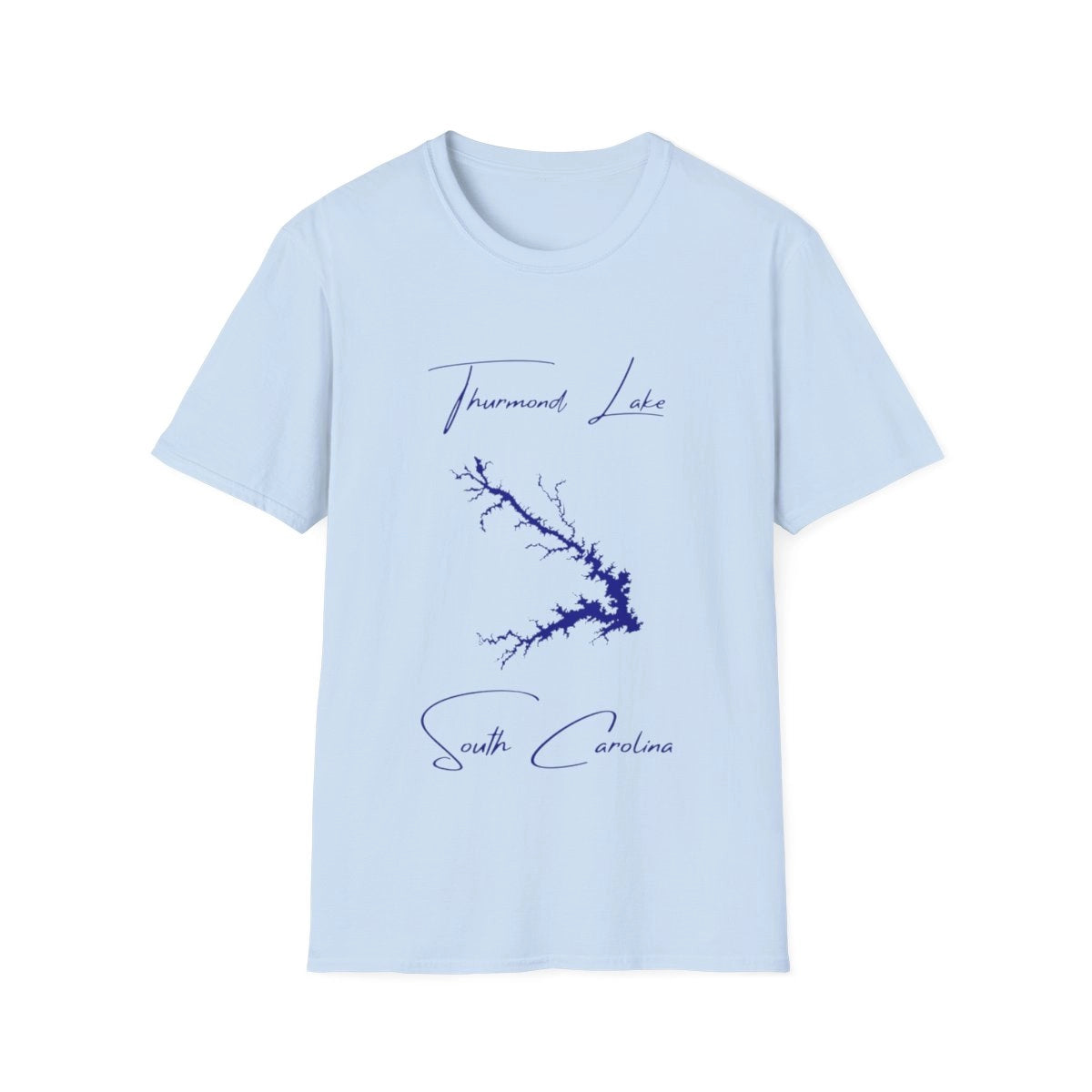South  Carolina  Thurmond  Lake  T-shirt  front  position  view  from  front  light  blue.webp