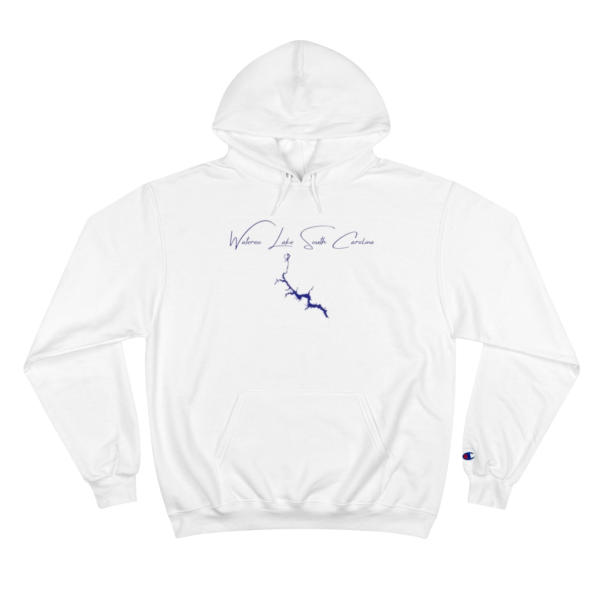 South  Carolina  Wateree  Lake  Hoodie  front  position  view  from  front  white.webp