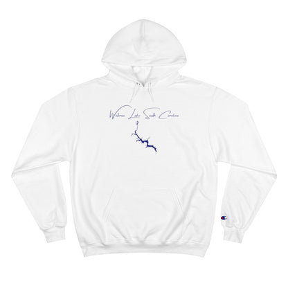 South  Carolina  Wateree  Lake  Hoodie  front  position  view  from  front  white.webp