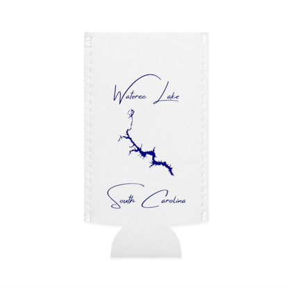 South  Carolina  Wateree  Lake  Slim  Can  Koozie  front  position  view  from  flat-front  white.webp