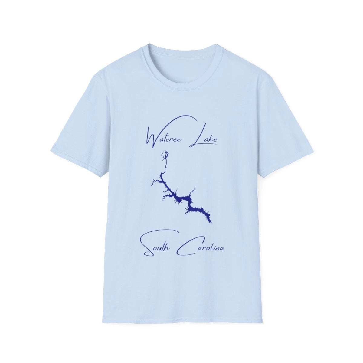 South  Carolina  Wateree  Lake  T-shirt  front  position  view  from  front  light  blue.webp