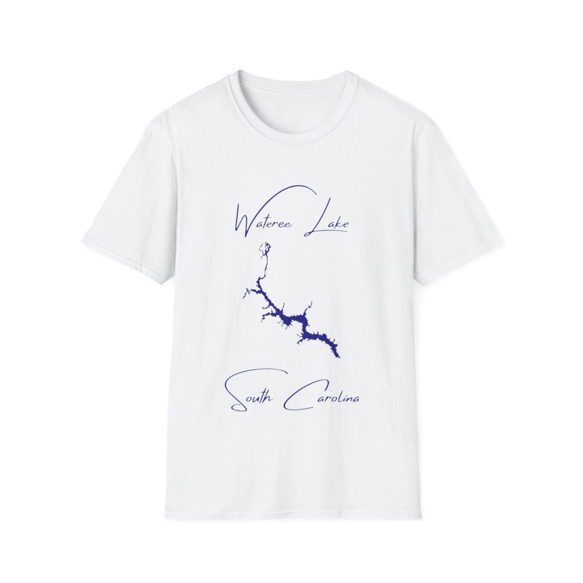 South  Carolina  Wateree  Lake  T-shirt  front  position  view  from  front  white.webp