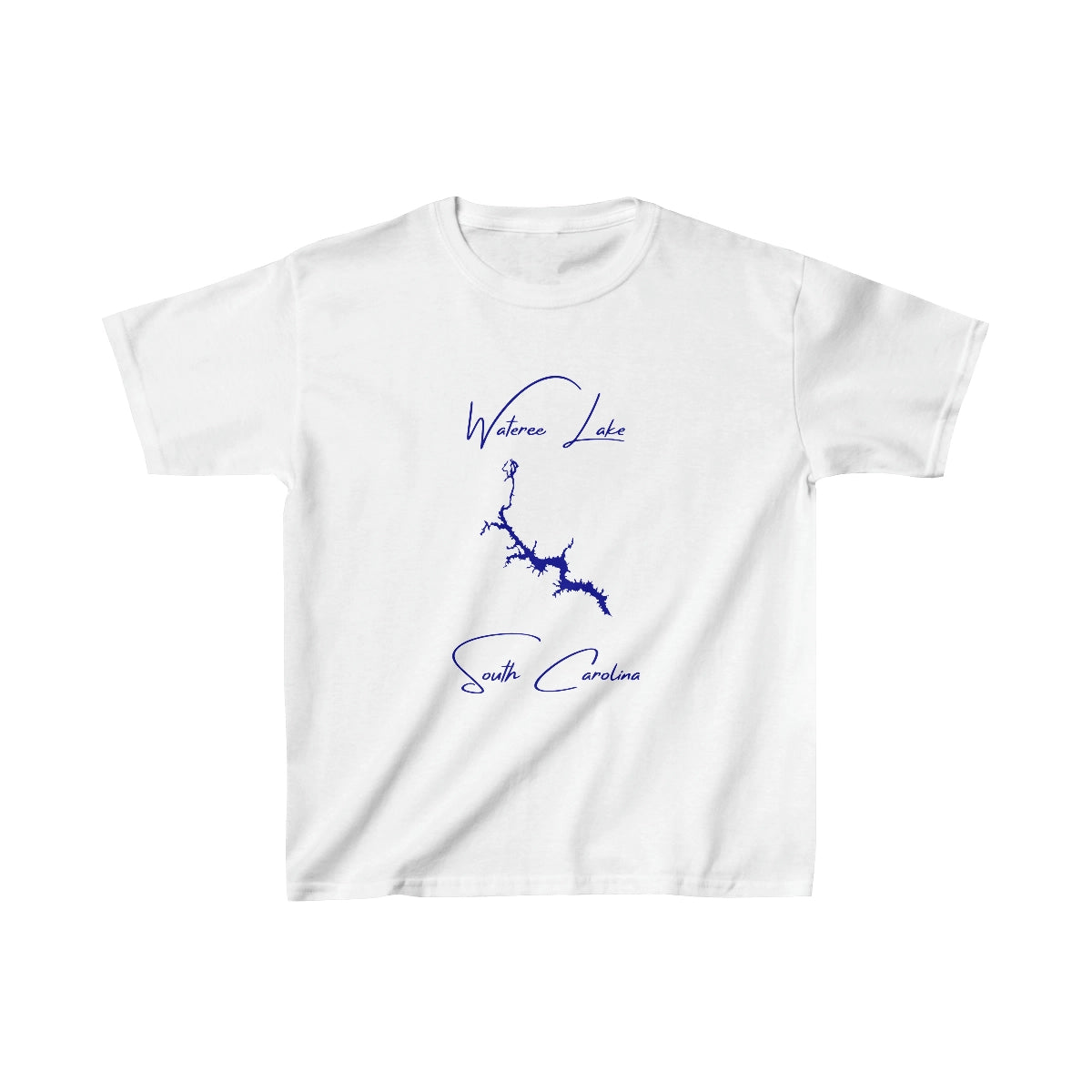 South  Carolina  Wateree  Lake  Youth  T-shirt  front  position  view  from  front  white.webp