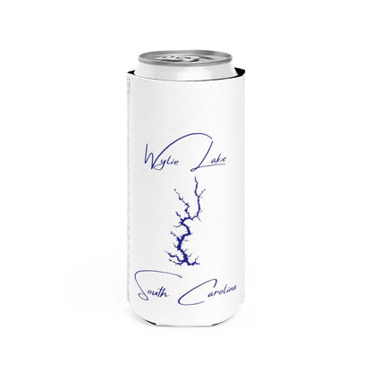 South  Carolina  Wylie  Lake  Slim  Can  Koozie  front  position  view  from  front  white.webp