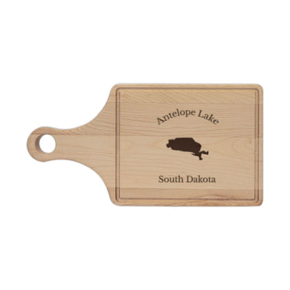 South  Dakota  Antelope  Lake  Engraved  Cutting  Board  front  position  view  from  front  maple.webp