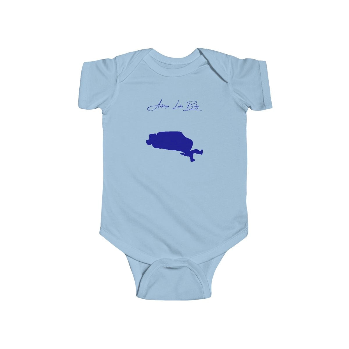 South  Dakota  Antelope  Lake  Onesie  front  position  view  from  front  light  blue.webp