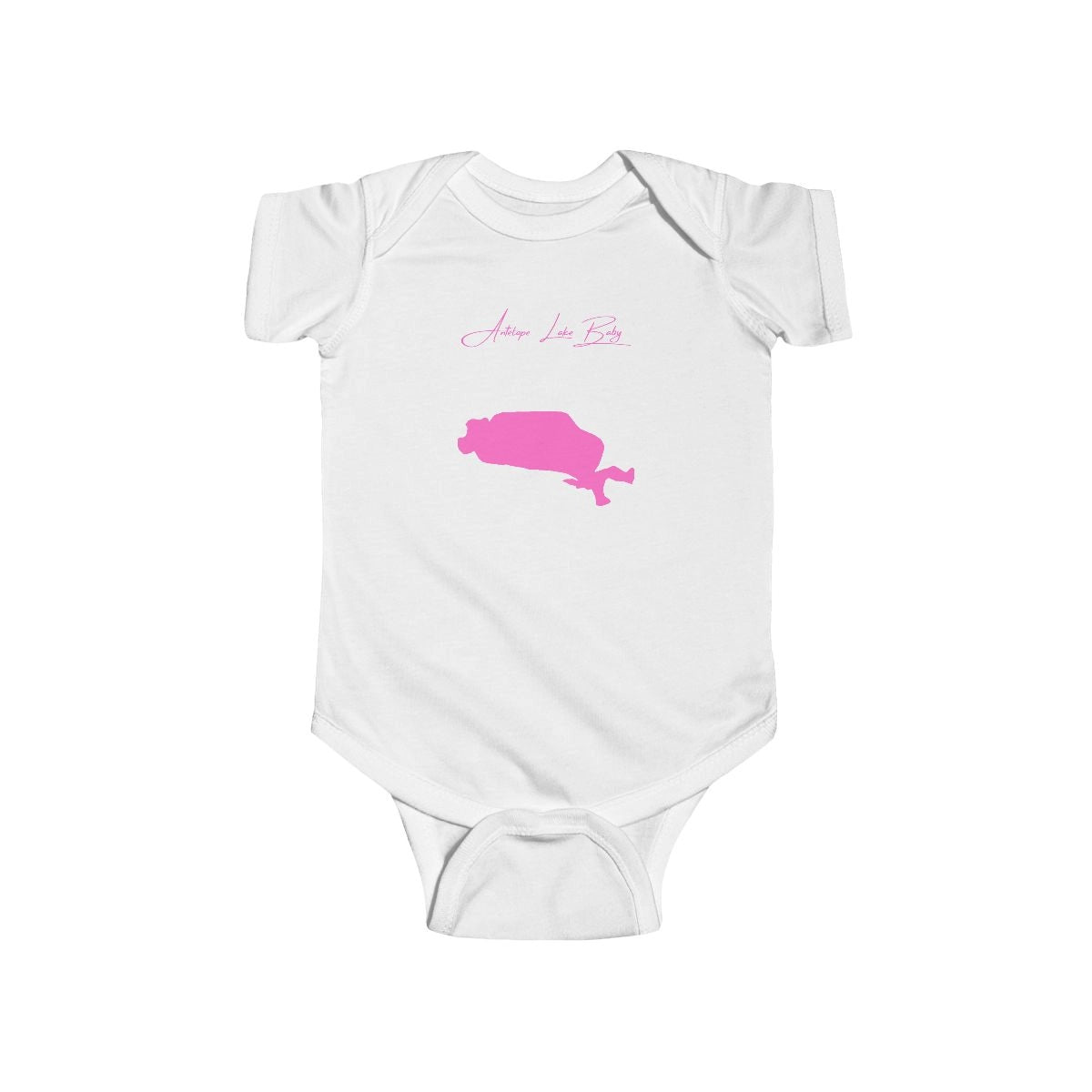 South  Dakota  Antelope  Lake  Onesie  front  position  view  from  front  white.webp