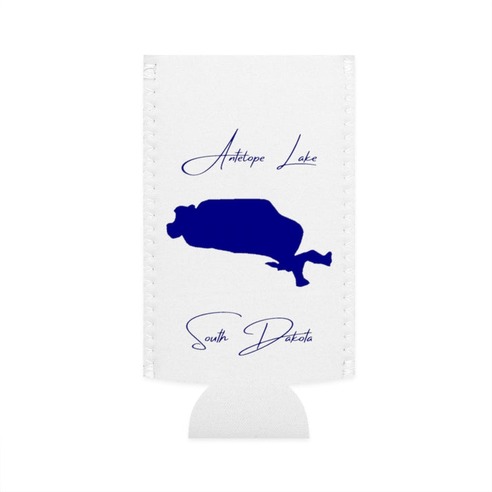 South  Dakota  Antelope  Lake  Slim  Can  Koozie  front  position  view  from  flat-front  white.webp