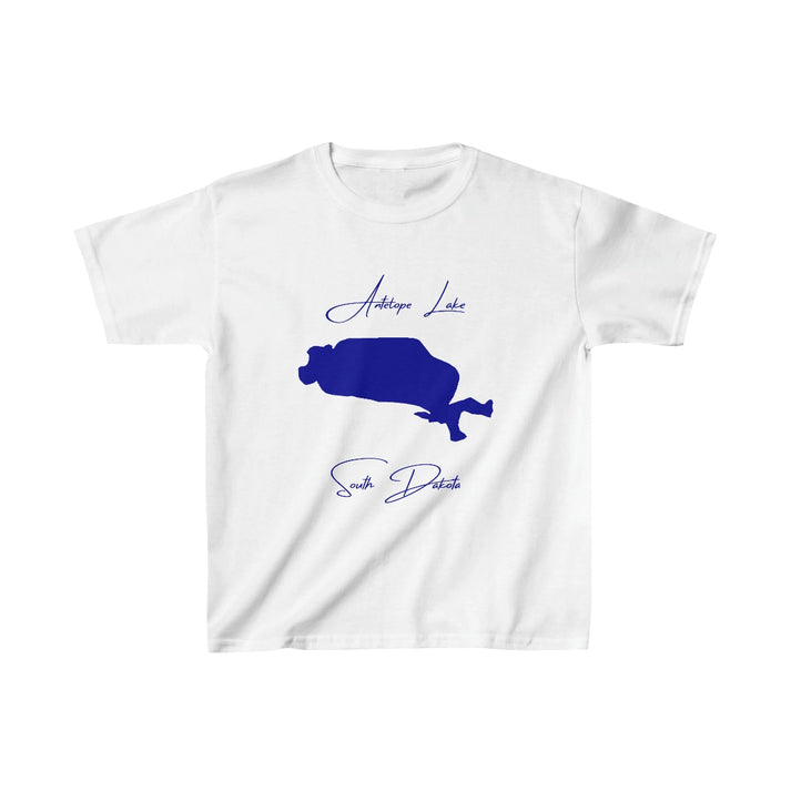 South  Dakota  Antelope  Lake  Youth  T-shirt  front  position  view  from  front  white.webp