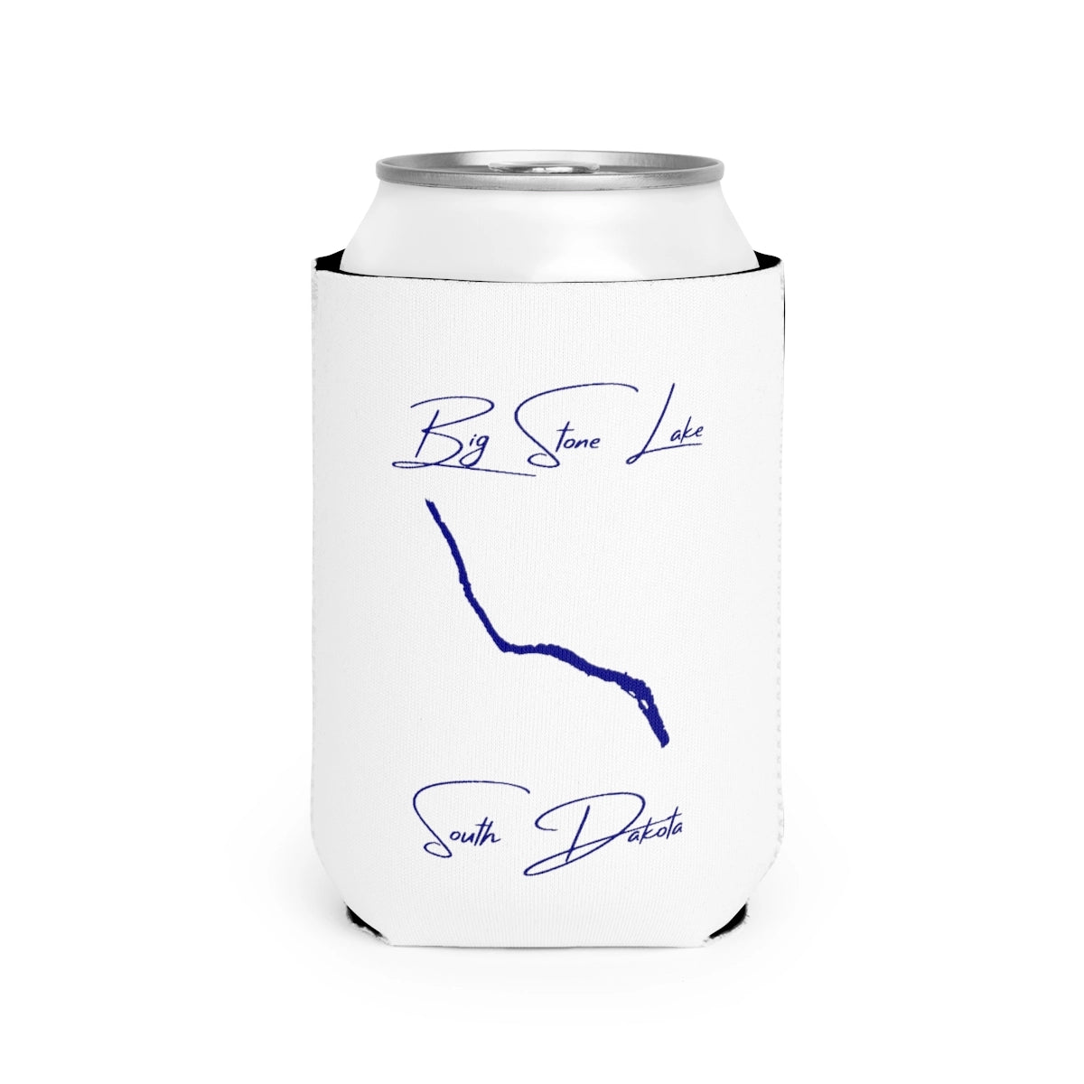 South  Dakota  Big  Stone  Lake  Can  Koozie  front  position  view  from  front-2  white.webp
