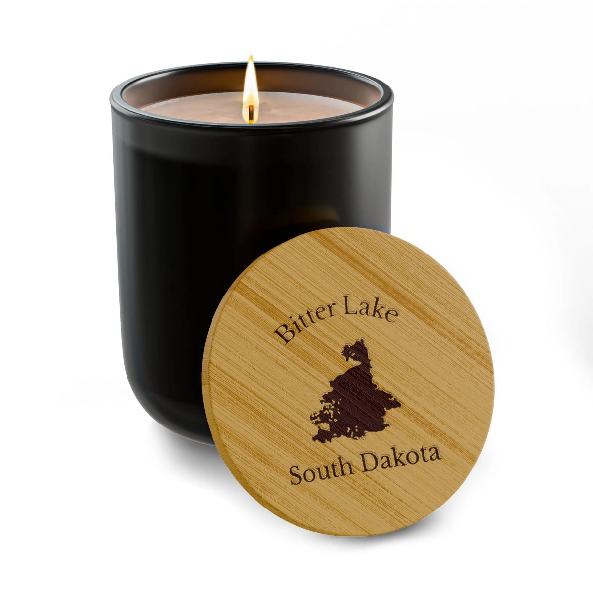 South  Dakota  Bitter  Lake  Engraved  Candle  other  position  view  from  front  true  noir  (matte).webp