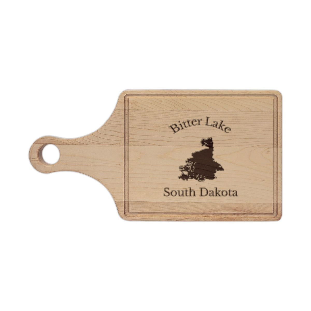 South  Dakota  Bitter  Lake  Engraved  Cutting  Board  front  position  view  from  front  maple.webp