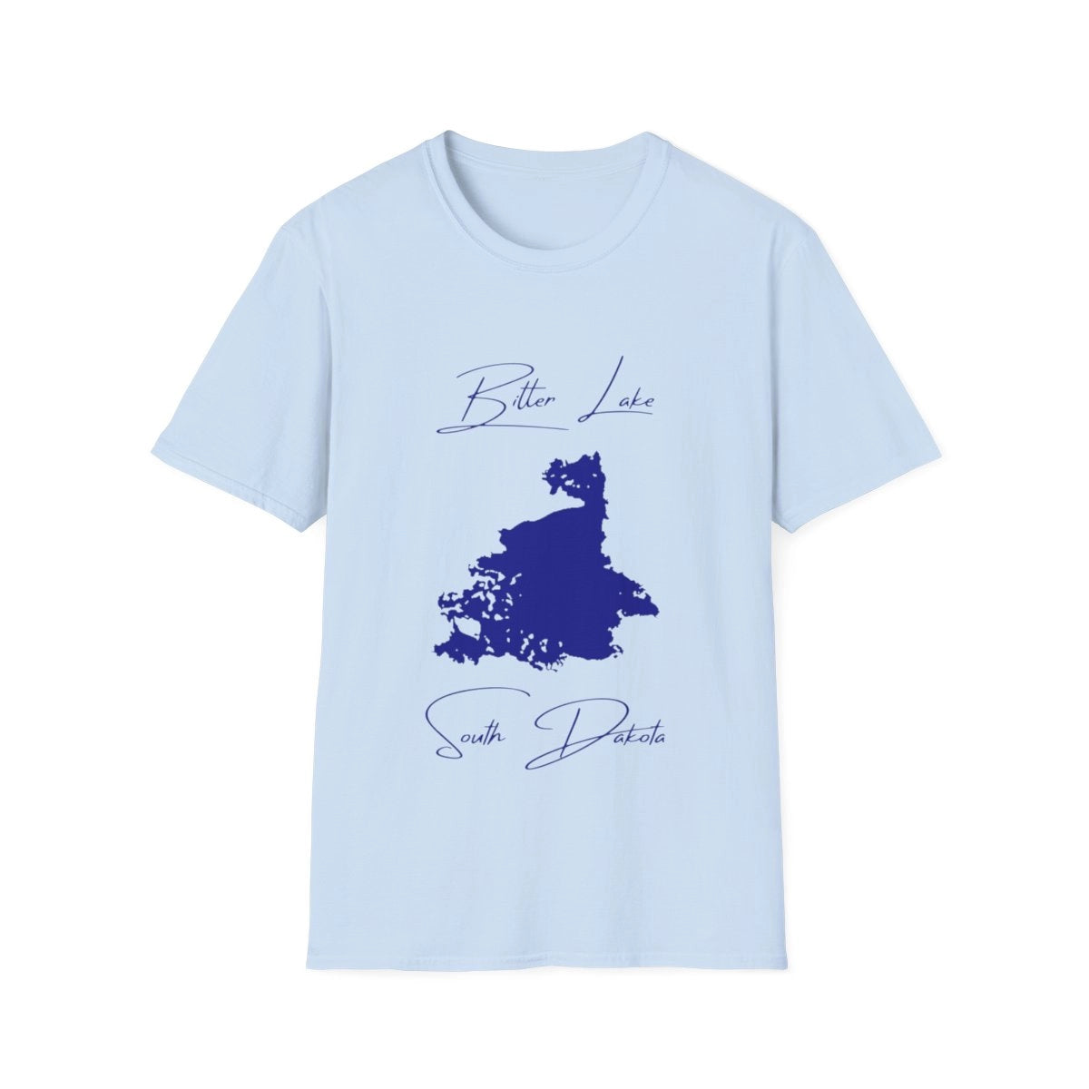 South  Dakota  Bitter  Lake  T-shirt  front  position  view  from  front  light  blue.webp