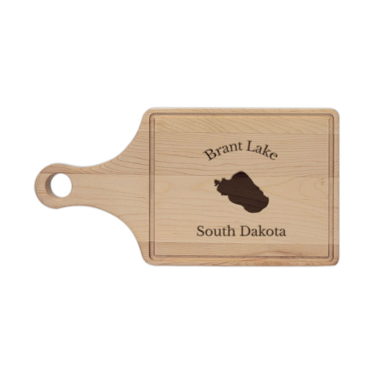 South  Dakota  Brant  Lake  Engraved  Cutting  Board  front  position  view  from  front  maple.webp