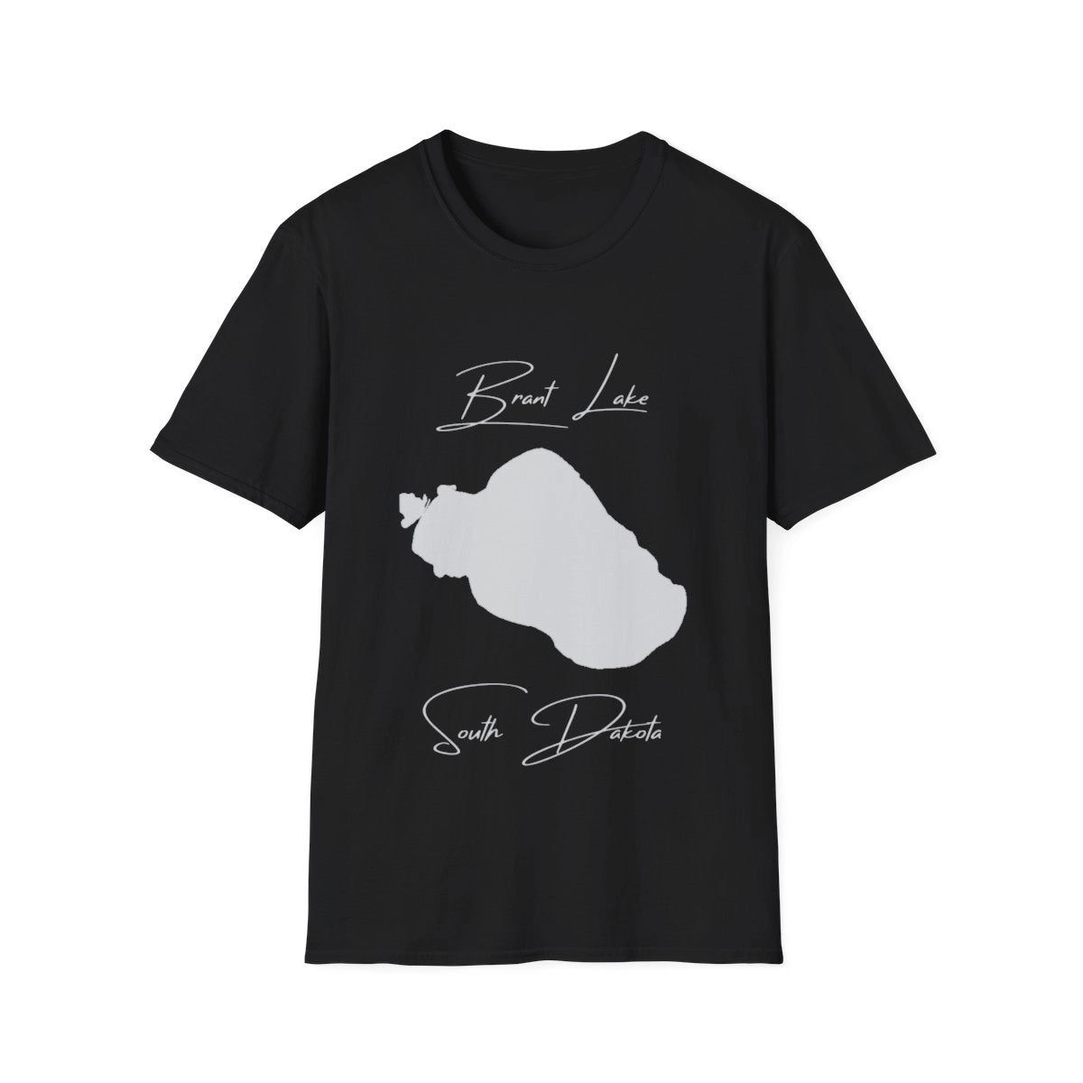 South  Dakota  Brant  Lake  T-shirt  front  position  view  from  front  black.webp