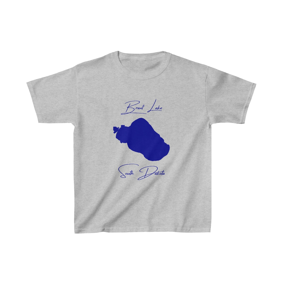 South  Dakota  Brant  Lake  Youth  T-shirt  front  position  view  from  front  sport  grey.webp