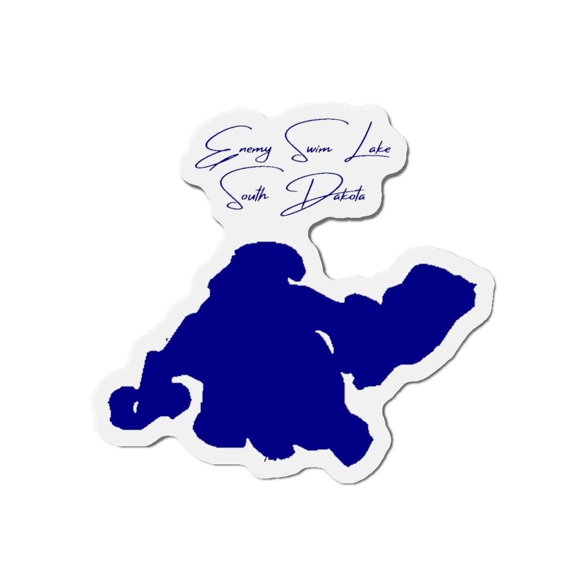South  Dakota  Enemy  Swim  Lake  Die  Cut  Magnet  front  position  view  from  front  4  x  4.webp