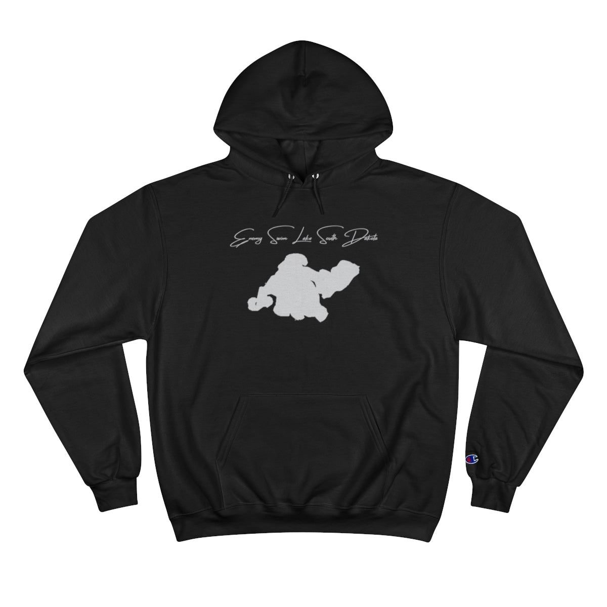 South  Dakota  Enemy  Swim  Lake  Hoodie  front  position  view  from  front  black.webp