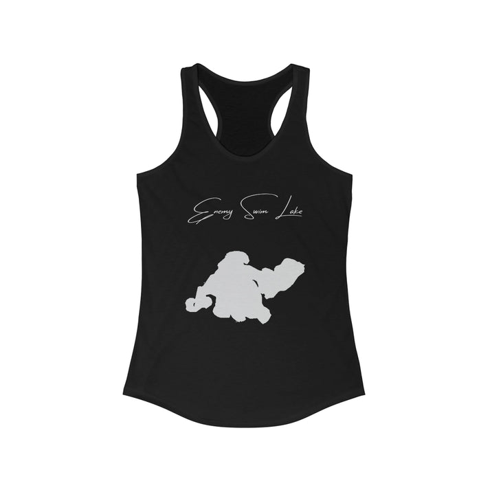 South  Dakota  Enemy  Swim  Lake  Racerback-Tank  front  position  view  from  front  solid  black.webp