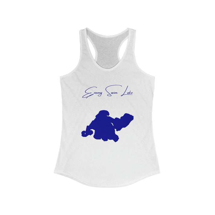 South  Dakota  Enemy  Swim  Lake  Racerback-Tank  front  position  view  from  front  solid  white.webp