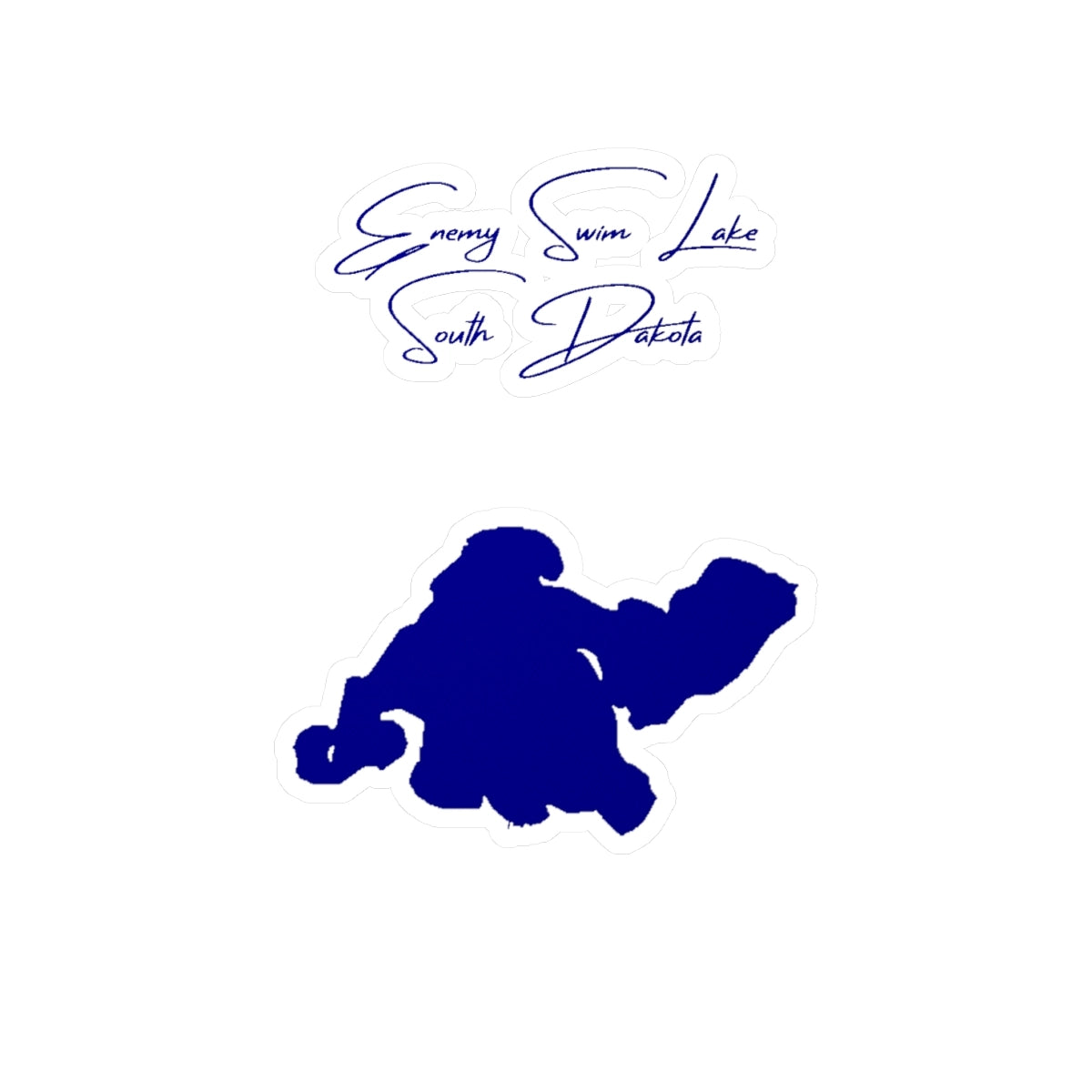 South  Dakota  Enemy  Swim  Lake  Vinyl  Decal  other  position  view  from  front  4  x  6.webp