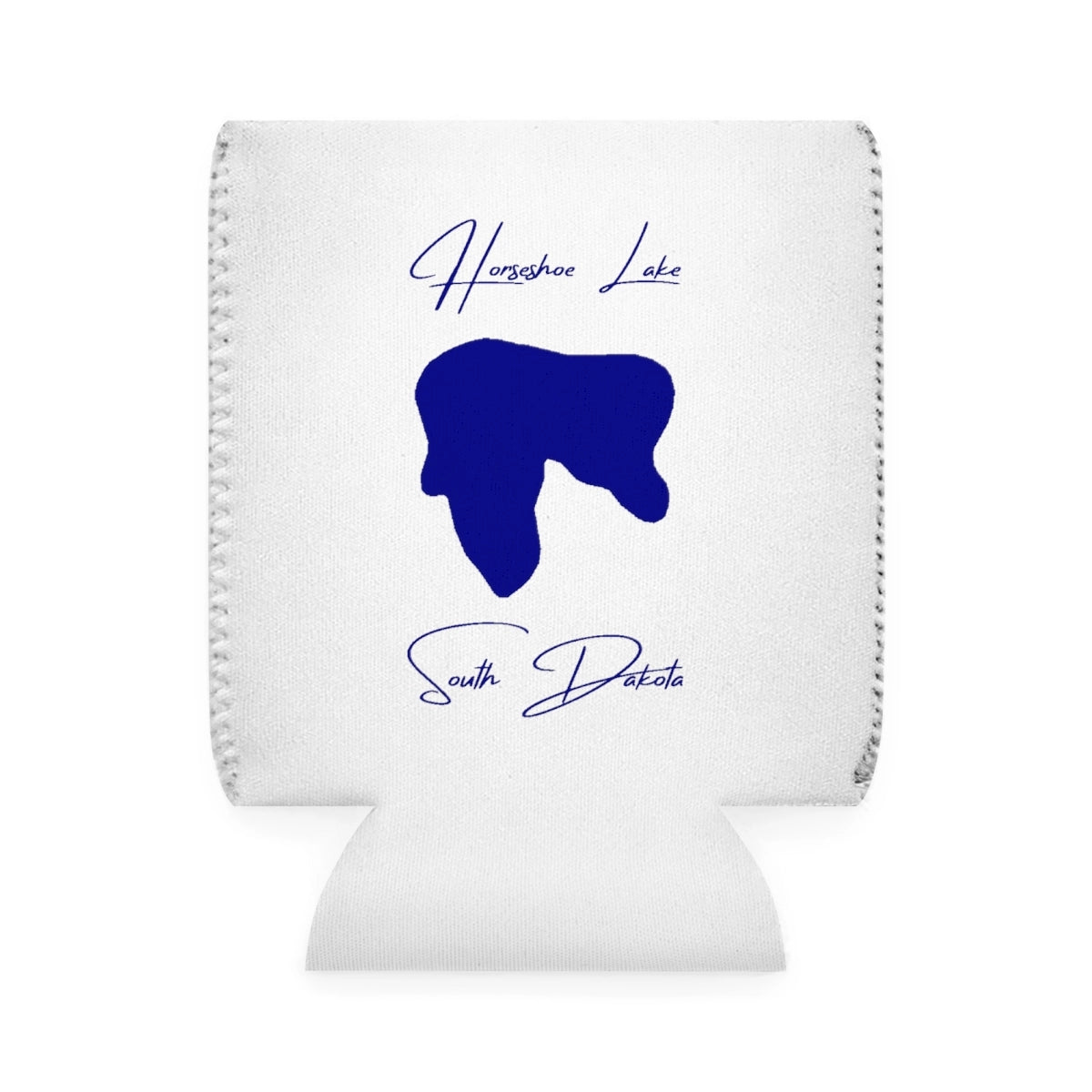 South  Dakota  Horseshoe  Lake  Can  Koozie  front  position  view  from  front-1  white.webp