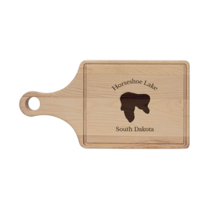 South  Dakota  Horseshoe  Lake  Engraved  Cutting  Board  front  position  view  from  front  maple.webp