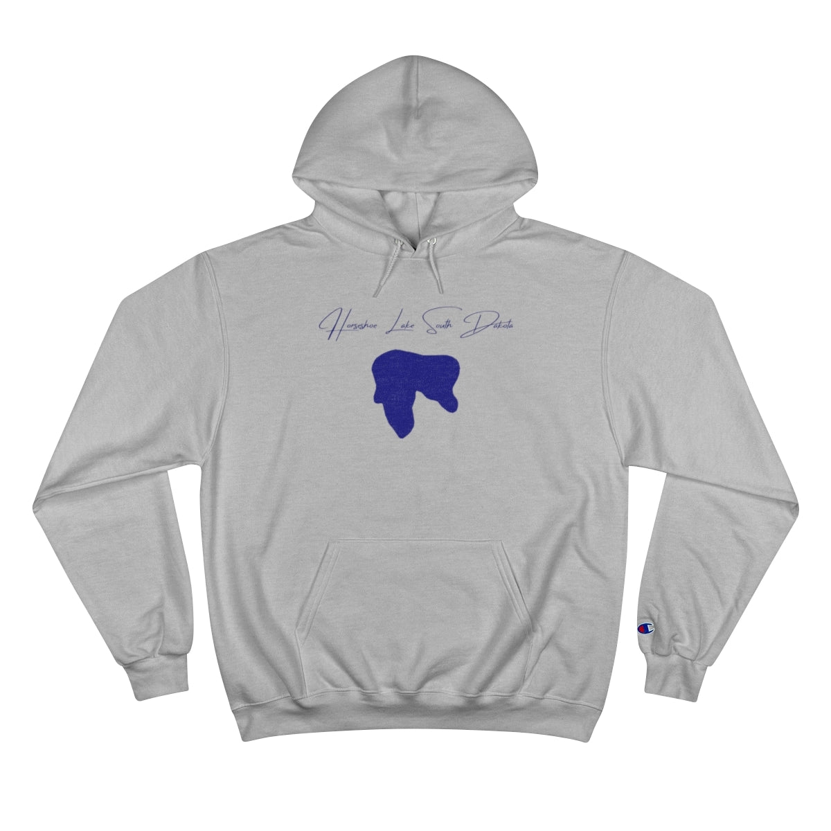 South  Dakota  Horseshoe  Lake  Hoodie  front  position  view  from  front  light  steel.webp