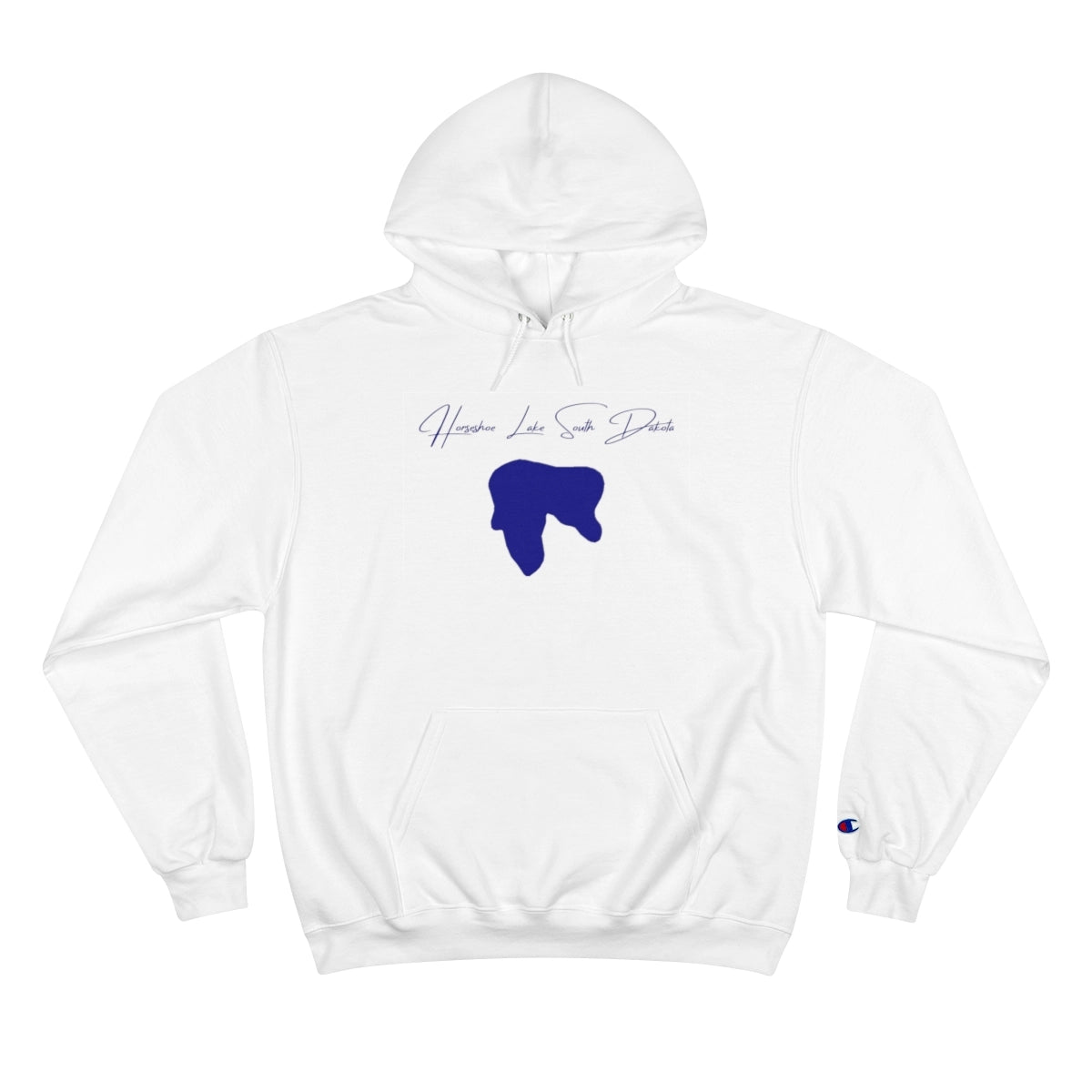 South  Dakota  Horseshoe  Lake  Hoodie  front  position  view  from  front  white.webp