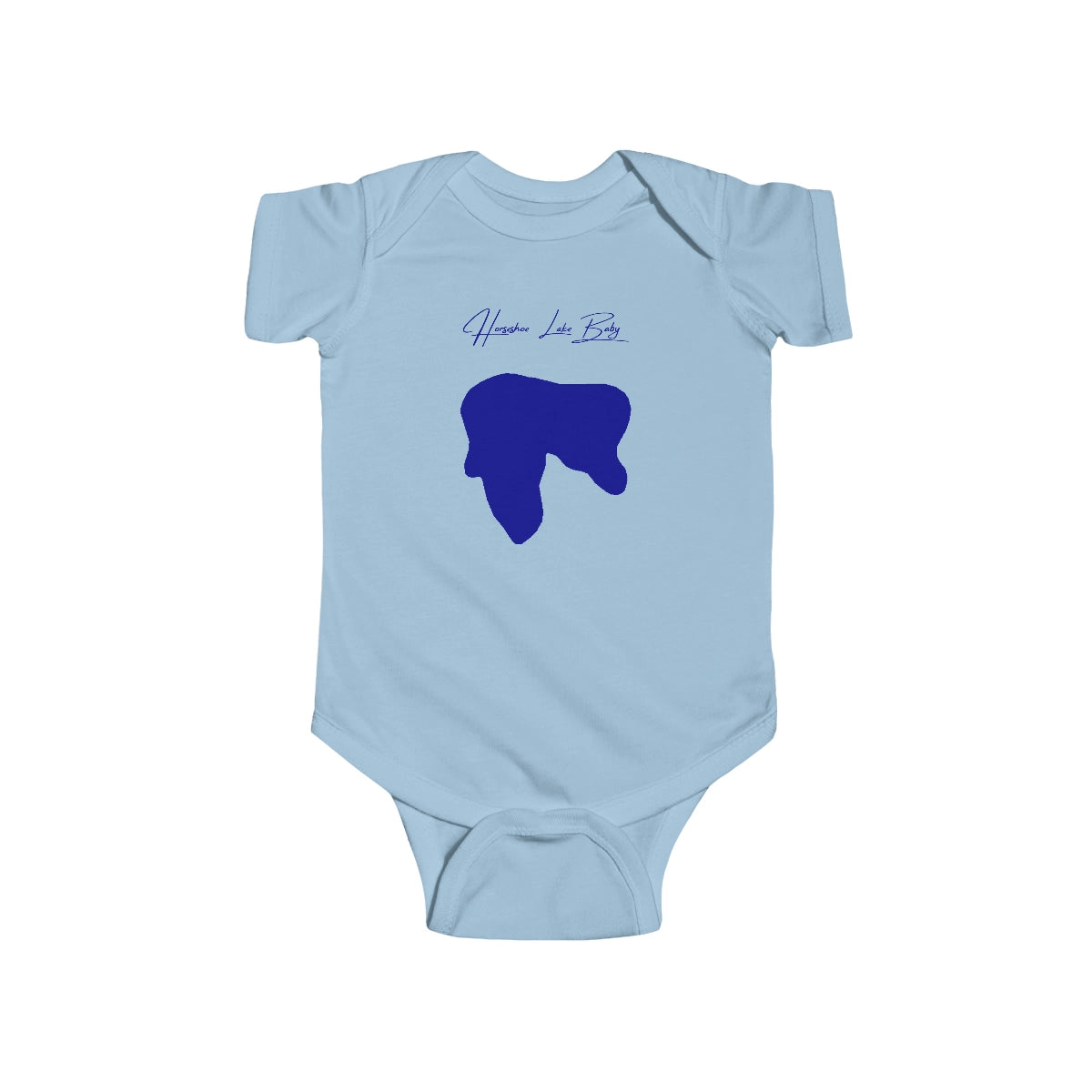 South  Dakota  Horseshoe  Lake  Onesie  front  position  view  from  front  light  blue.webp