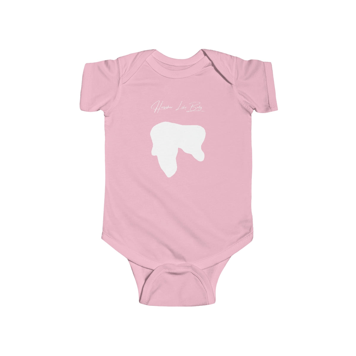 South  Dakota  Horseshoe  Lake  Onesie  front  position  view  from  front  pink.webp