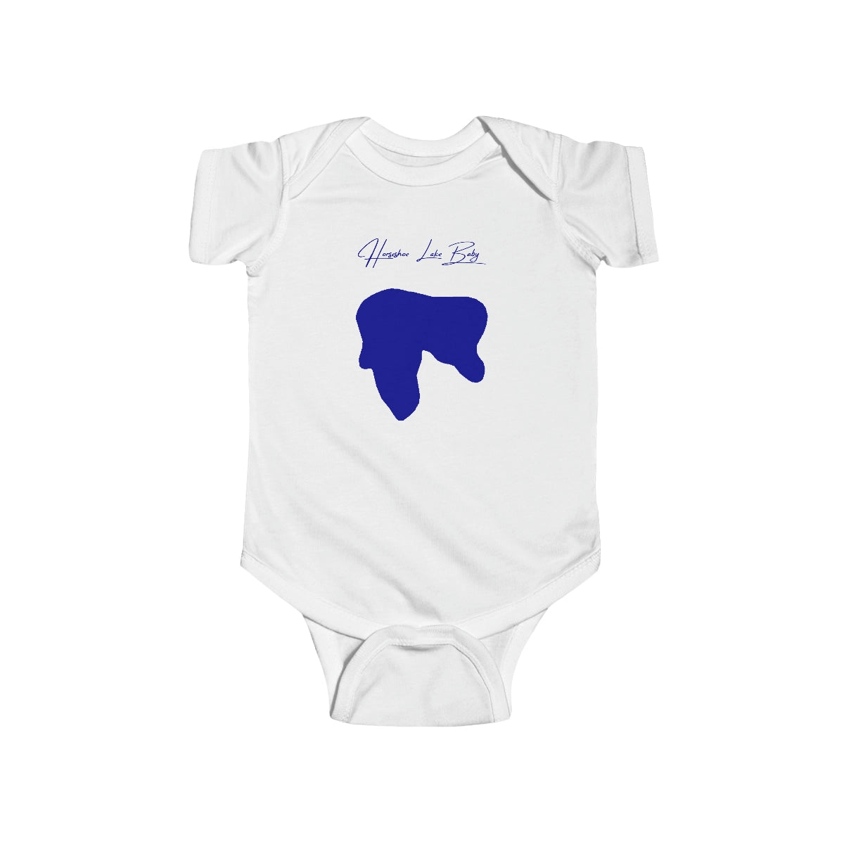 South  Dakota  Horseshoe  Lake  Onesie  front  position  view  from  front  white.webp
