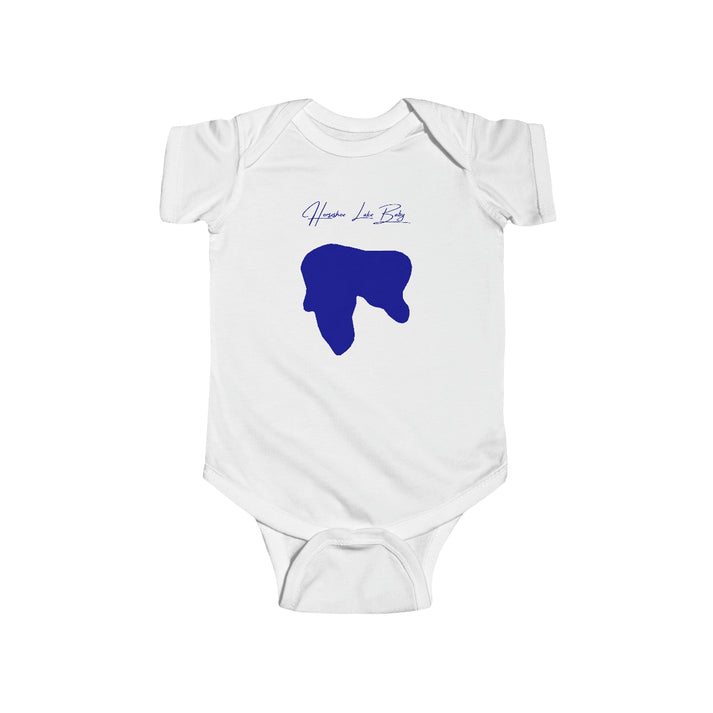 South  Dakota  Horseshoe  Lake  Onesie  front  position  view  from  front  white.webp